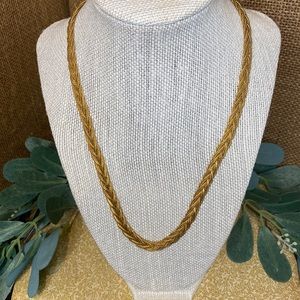 Vintage Napier Gold Plated Woven Braided Chain Necklace